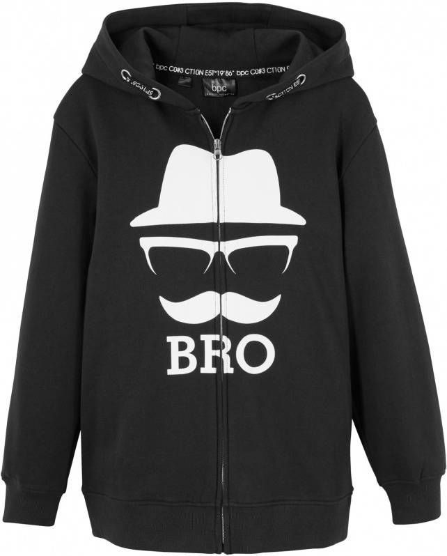 bonprix Jongens sweatvest met coole print van biologisch katoen