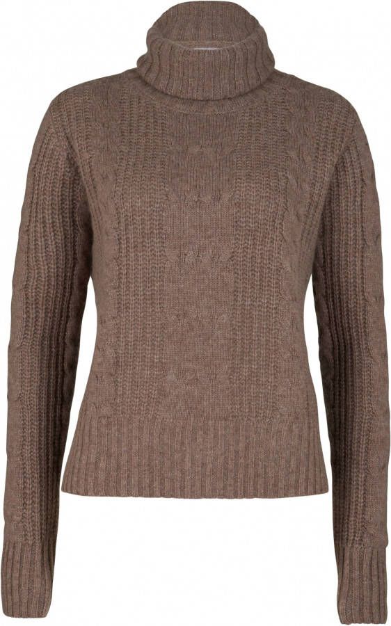 bonprix Wollen trui met Good Cashmere Standard® en kabelpatroon