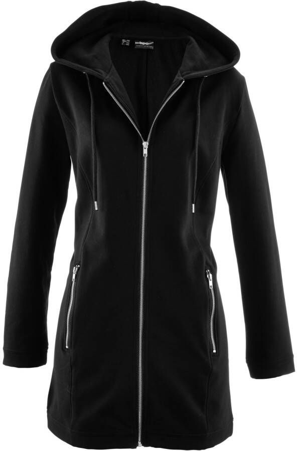 bonprix Lang sweatvest met ritszakken