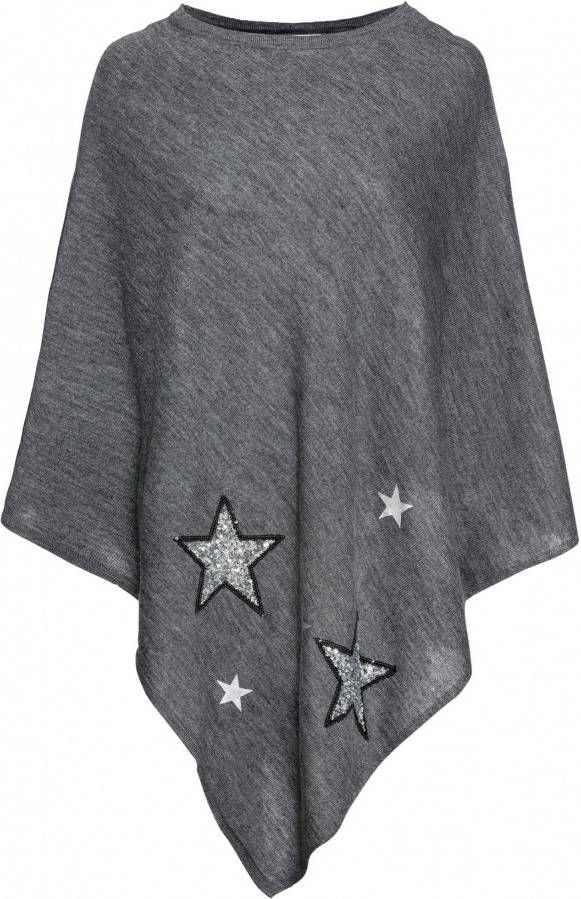 bonprix Poncho met sterren van pailletten