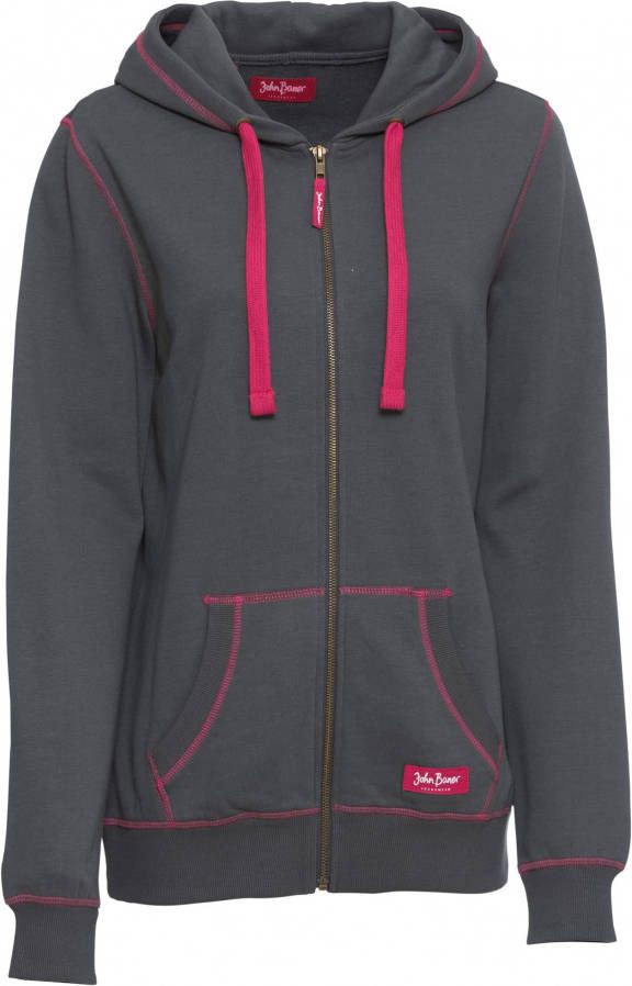 John Baner JEANSWEAR Sweatvest, antraciet, 60% katoen, 40% polyester