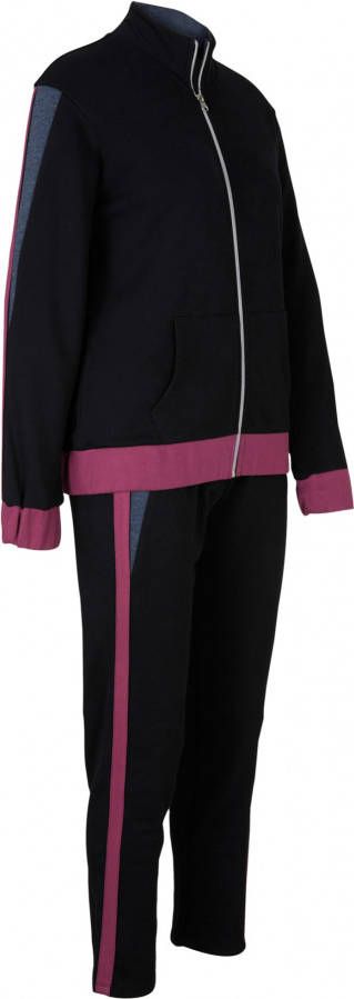 bpc bonprix collection Sweatvest en 7/8 broek (2-dlg. set), zwart gemêleerd