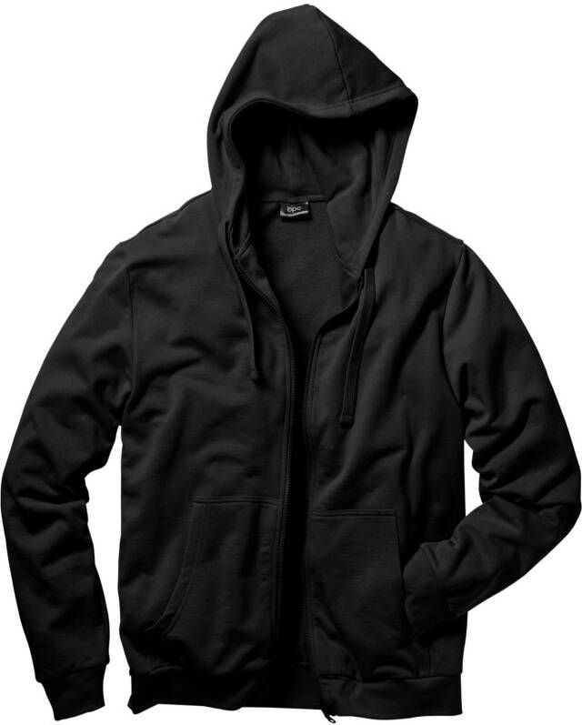 bpc bonprix collection Sweatvest met capuchon, zwart, 95% katoen, 5% viscose