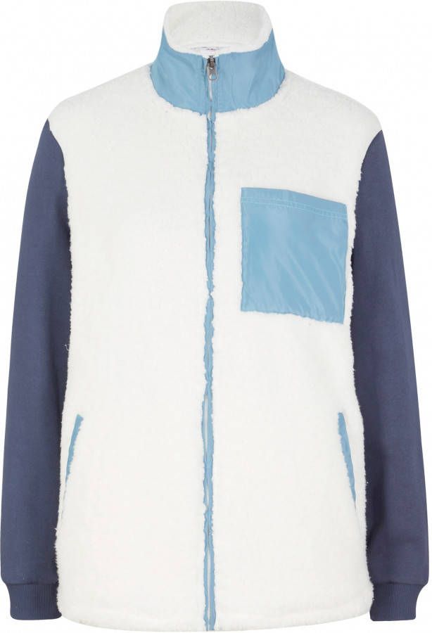 bonprix Teddy fleece vest met sweat mouwen