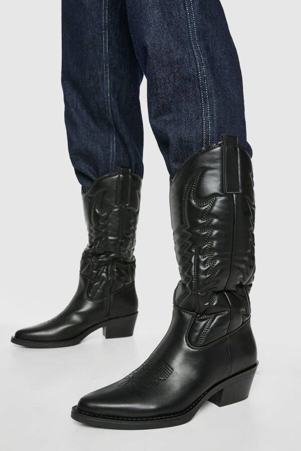 boohoo Cowboylaarzen Met Label, Black