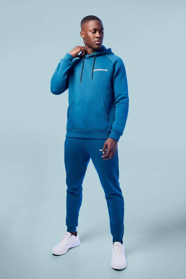 boohoo Man Active Fitness Trainingspak Met Hoodie, Teal