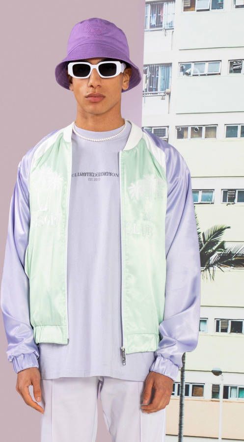 boohoo Satijnen Resort Club Bomberjack, Mint