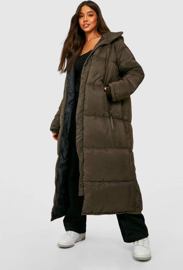 boohoo Windbreaker Met Capuchon En Panelen, Khaki