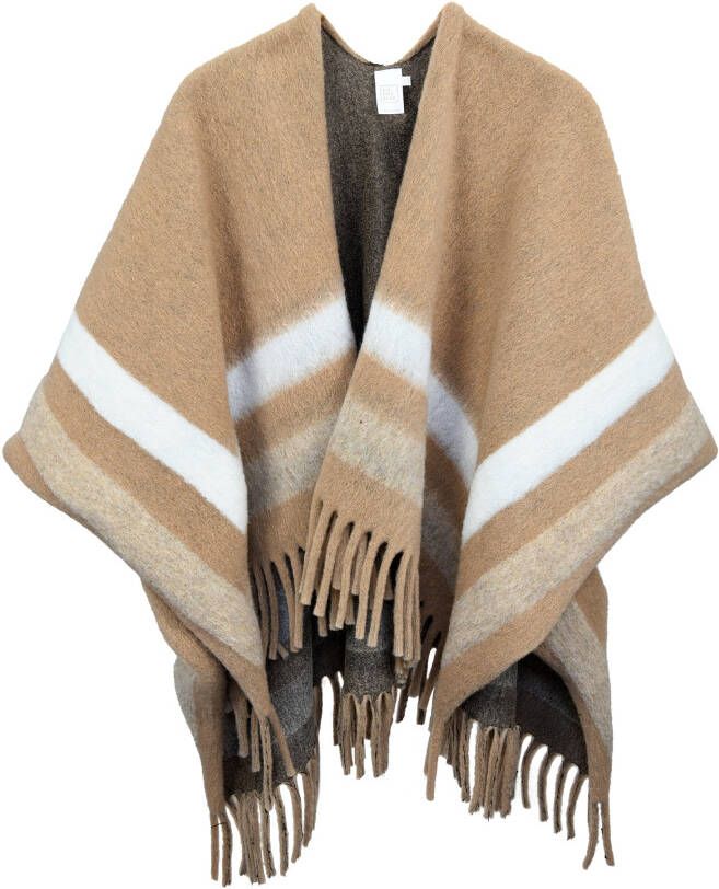 No One Else Poncho Camel Dames