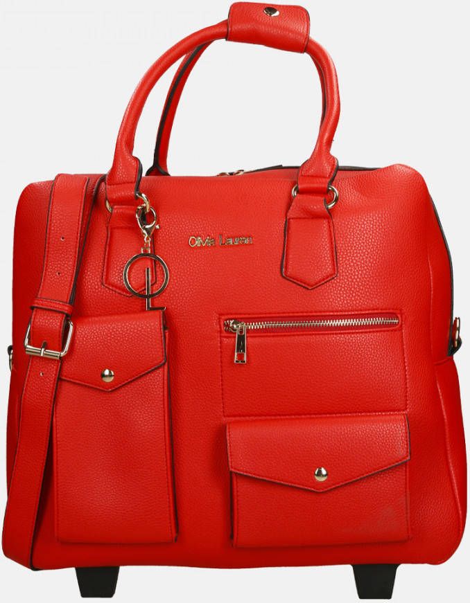Olivia Lauren Carmen business trolley 15.6 inch rood