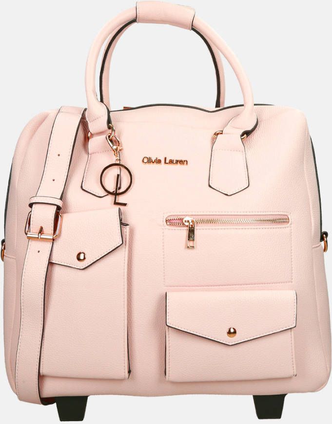 Olivia Lauren Tokyo business trolley 15.6 inch roze