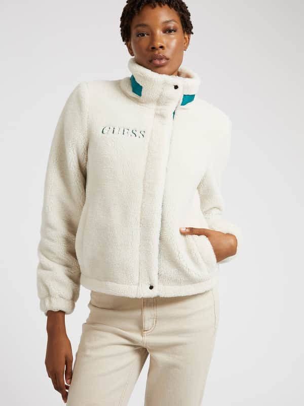 Guess Jas Synthetisch Bont Graffiti Print