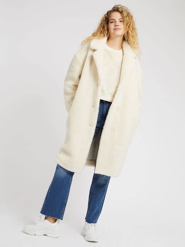 Guess Jas Synthetisch Bont Graffiti Print