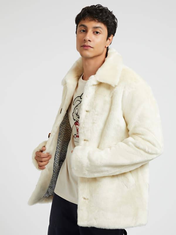 Guess Jas Synthetisch Bont Graffiti Print