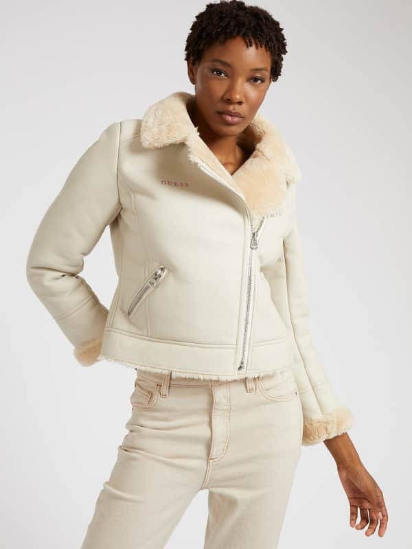 Guess Jas Synthetisch Shearling Graffiti
