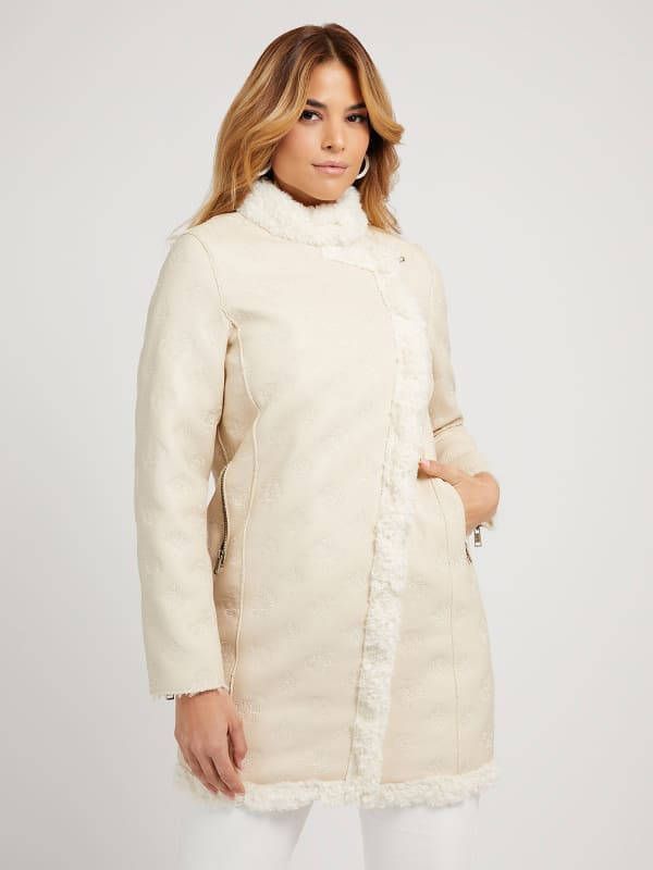 Guess Jas Van Kunstleer Met Logopatroon