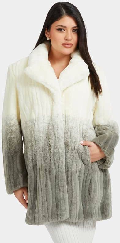 Guess Schaduwrijke Jas Synthetisch Bont