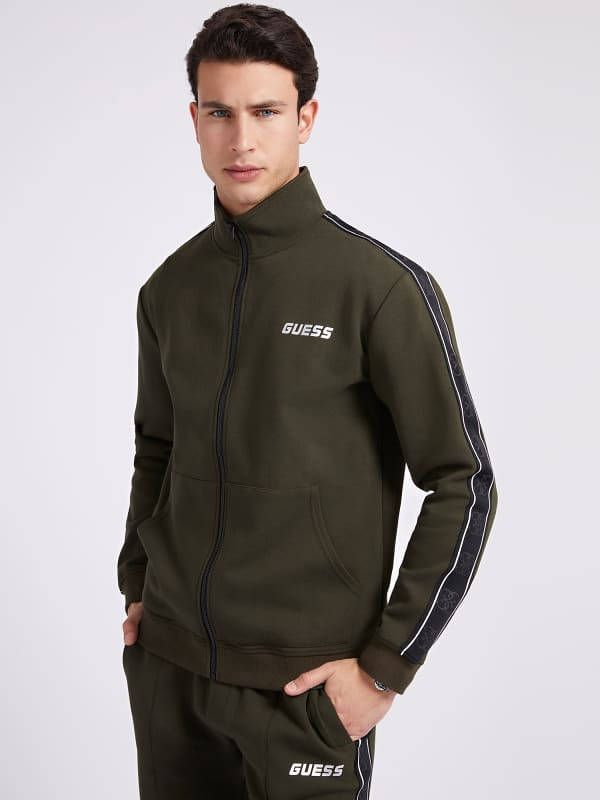 Guess Zip through hoodie , Groen, Heren