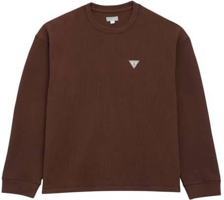 Guess T Shirt Wafeldessin Lange Mouwen