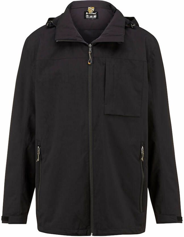 Killtec Outdoorjas met afritsbare capuchon Zwart