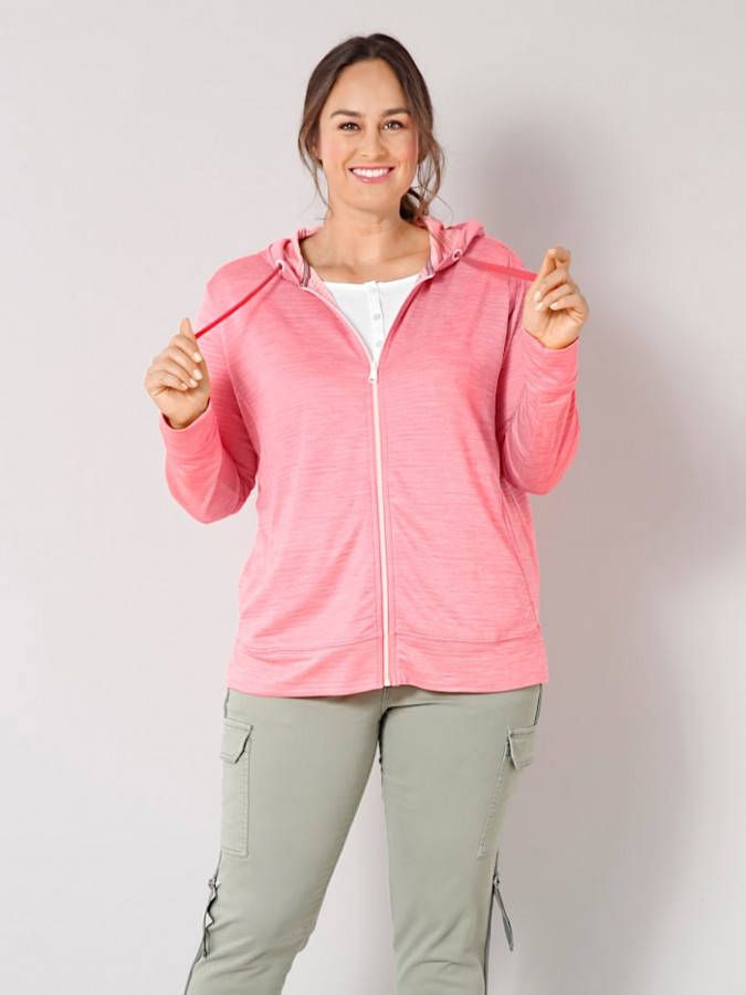 Killtec Powerstretchjas van zacht materiaal Koraal/Pink