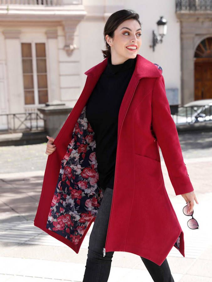 MIAMODA Jas met capuchon Rood