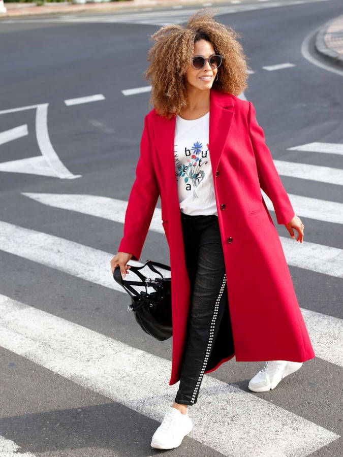 MIAMODA Mantel in klassiek model Rood