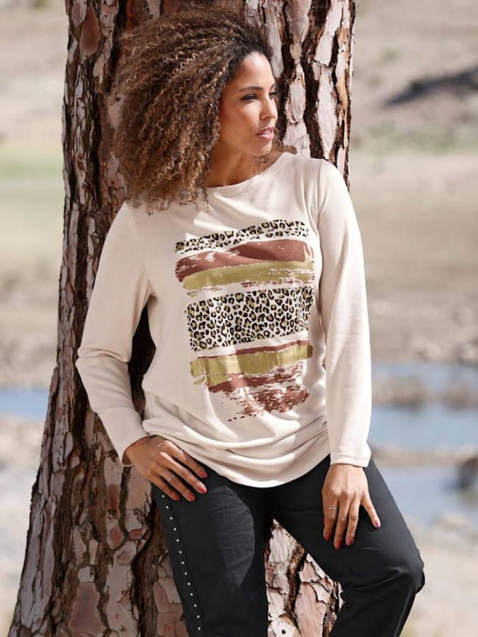 MIAMODA Shirt met print Wit