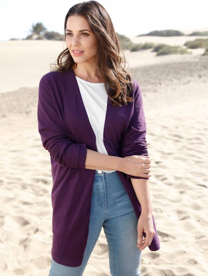 MIAMODA Vest zonder sluiting Marine