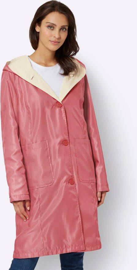 Functionele mantel in flamingo/zand van heine