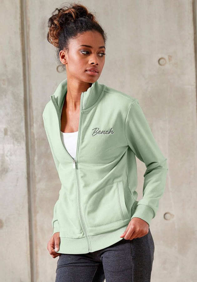 Sweatvest in mint gemêleerd van Bench.