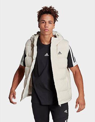Adidas Helionic Donsbodywarmer met Capuchon Aluminium Heren