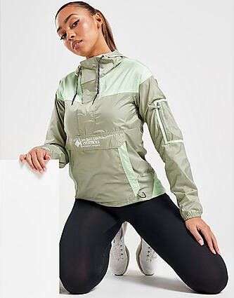 Columbia Challenger 1/2 Zip Windbreaker Jacket Green Dames