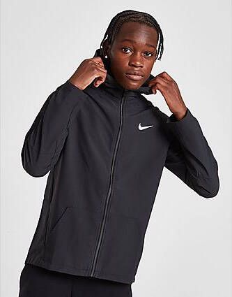 Nike Dri FIT Geweven trainingsjack voor jongens Black/Black/Black/White