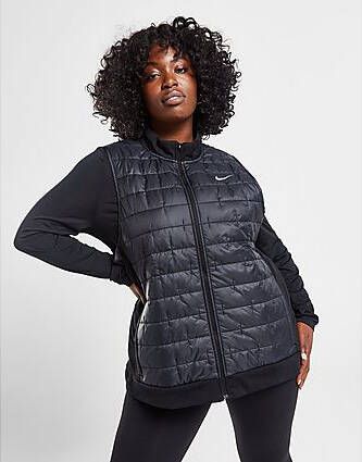 Nike Plus Size Synthetic Gilet Black Dames