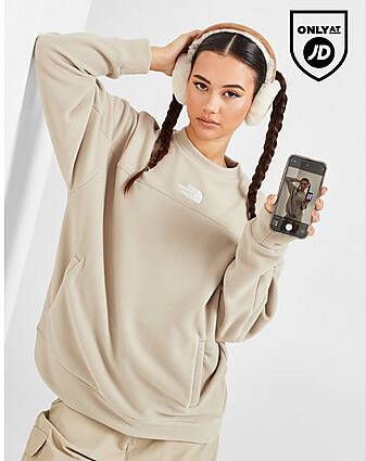 The North Face Bonete Polar Fleece Crew Sweatshirt Brown Dames