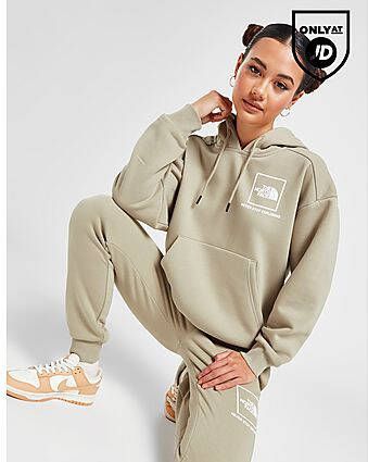 The North Face Box Hoodie Beige Dames