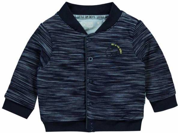 Quapi ! Jongens Vest Maat 68 Donkerblauw Katoen/elasthan