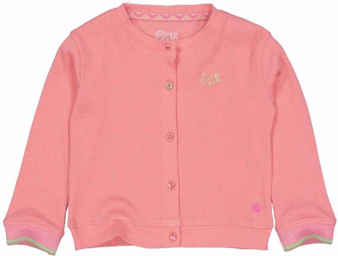 Quapi Mini fijngebreid vest Niska roze