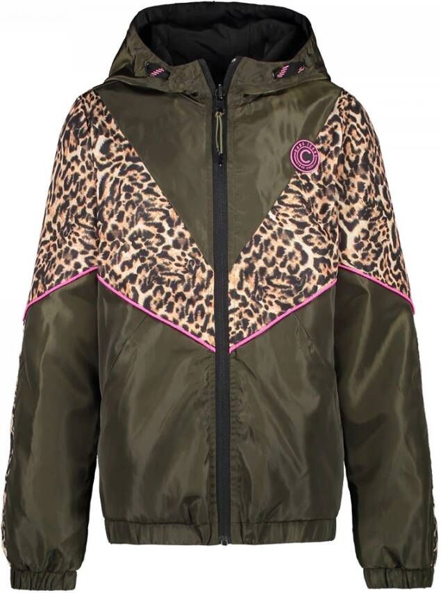 Cars reversible zomerjas Camila met panterprint bruin/groen