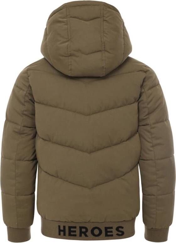 Common Heroes Mosgroen bomber jack capuchon voor jongens in de kleur
