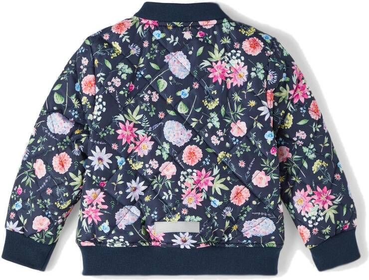 name it Jassen Masja Quilt Bomber Jacket Donkerblauw