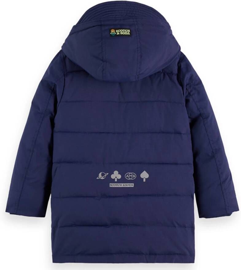 Scotch & Soda Gewatteerde parka met capuchon en opgestikte zakken