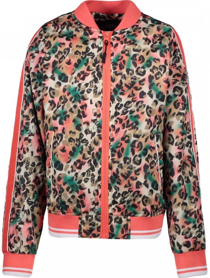 Cars bomberjack zomer Dannee met contrastbies koraalroze/multicolor