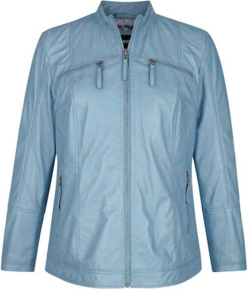 MIAMODA Leren jas van zachte lamsnappa Blauw
