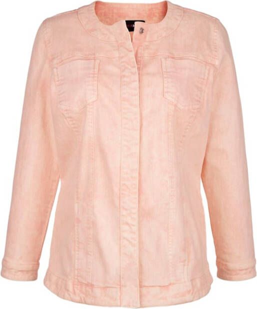 MIAMODA Spijkerjasje met modieus washed effect Zalm