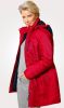 MONA Lange jas met doorgestikte capuchon Rood/Zwart online kopen