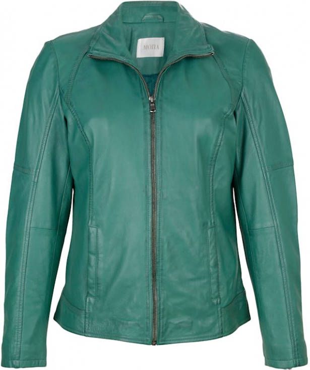 MONA Leren jasje van echt lamsnappa Groen