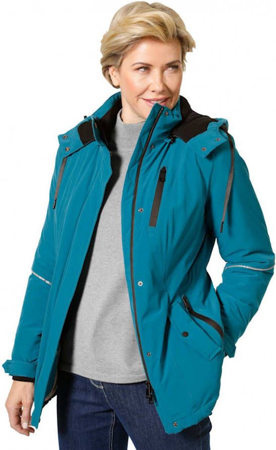 MONA Outdoorjas met reflecterende details Petrol