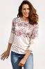 MONA Shirt met mooie printmix Ecru/Roze/Berry online kopen